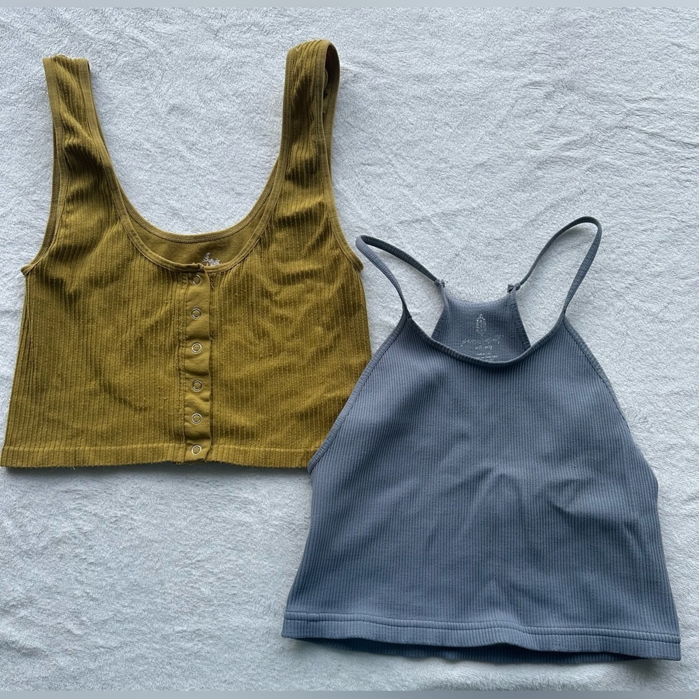 Free People Movement Cropped Racerback Tank Top Intimately FP Snap Front Sz M/L